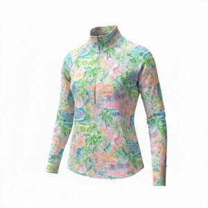 Lilly Pulitzer California Print Half Zip Pullover Size S